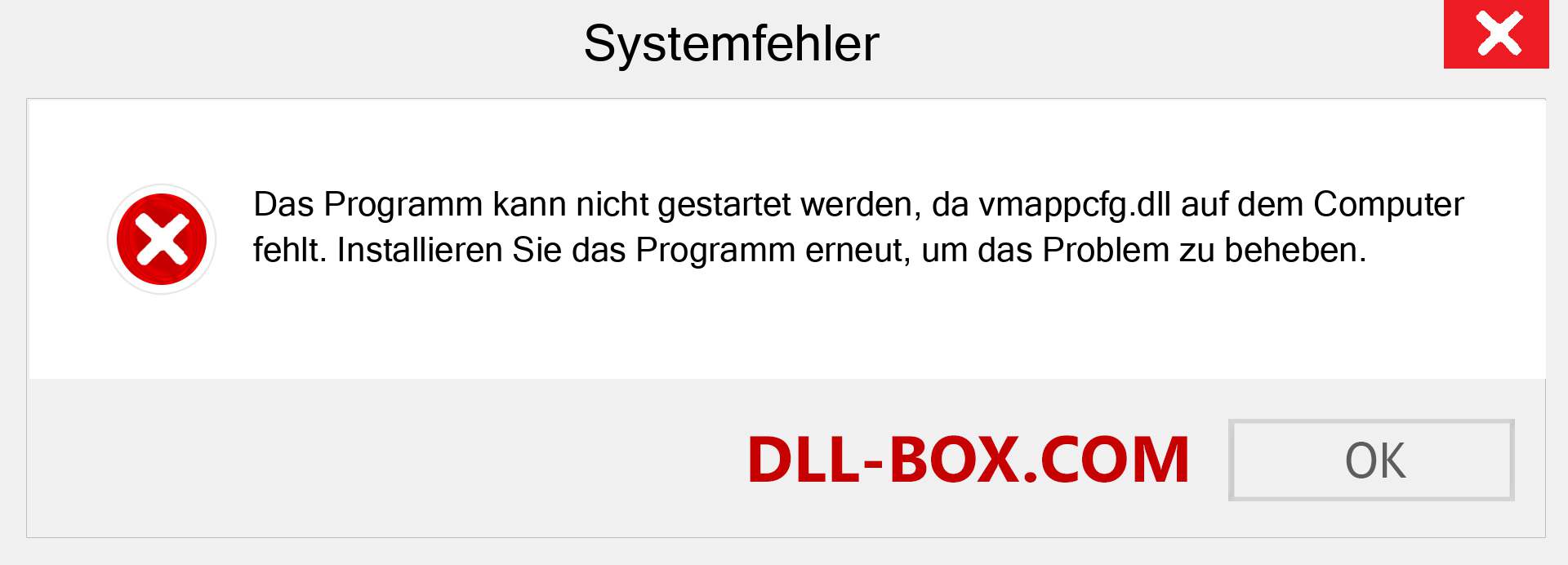 vmappcfg.dll-Datei fehlt?. Download für Windows 7, 8, 10 - Fix vmappcfg dll Missing Error unter Windows, Fotos, Bildern
